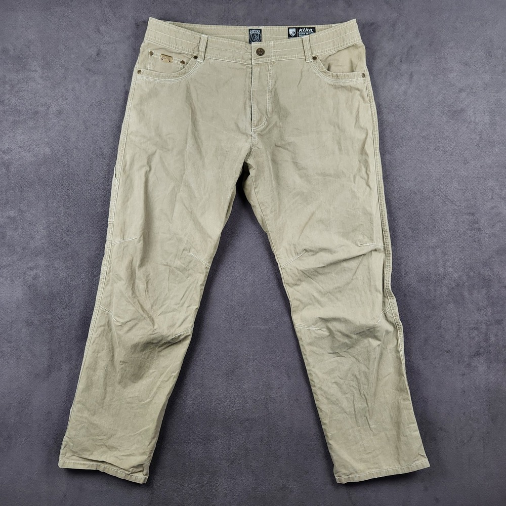 Kuhl Revolvr Pants Mens 40x32 Khaki Green Utility Cargo‎ Stretch Hiking Workwear